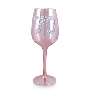 70 Chrome Pink Wine Glass