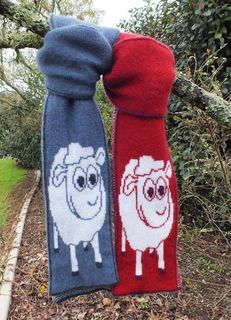 Possum Merino Lamb Scarf Blue or Red