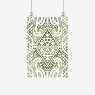 Revolution Aotearoa Tea Towel Kowhaiwhai Green