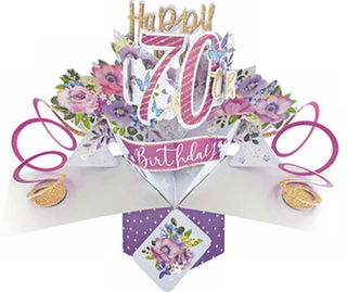 70th Birthday Pop Up Card